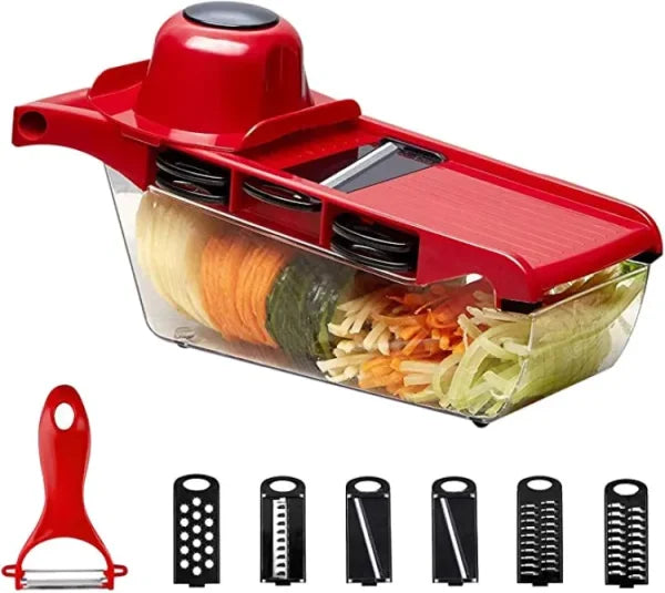 Multi-functional 10 In 1 Vegetable Cutter | Manual Potato Peeler, Carrot, Cheese, Grater Dicer