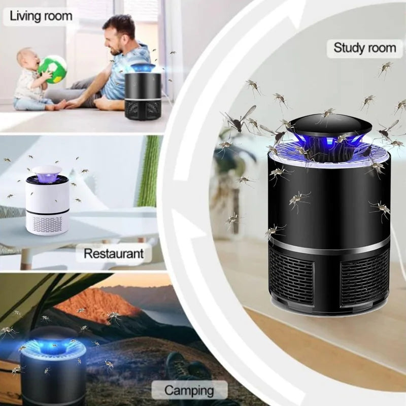 Silent USB-Powered Mosquito Trap Lamp Safe and Radiation-Free, Ideal for Bedroom or Garden Use