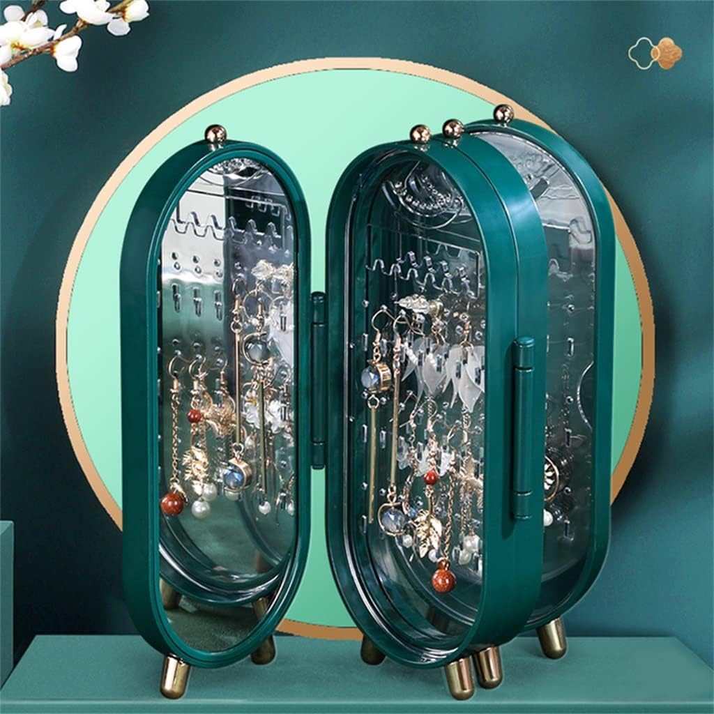 Foldable Jewelry Storage Box Jewellery Box Organiser With Mirror