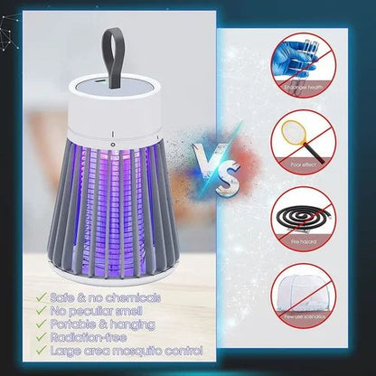 USB Electric Shock Mosquito Killer Lamp for Home with 360° Large Area Coverage, Silent Operation