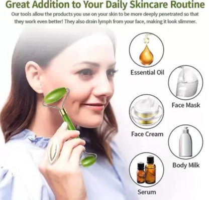 Facial Tools & Jade Roller Set for Skin Care