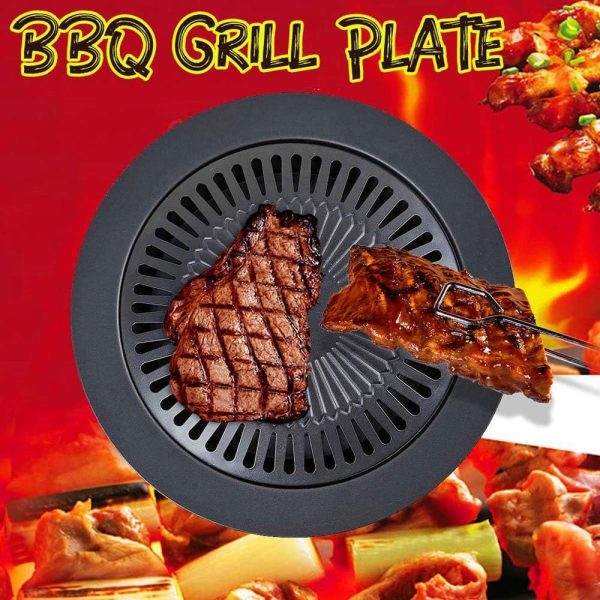 Non Stick Grill BBQ 32cm / BBQ Grill Frying Pan Non-stick BBQ Plate For Home Use & Outdoor